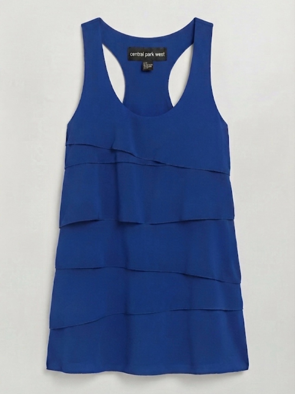 Central Park West Royal Blue Tiered Tank Top - Size S - Aritzia
